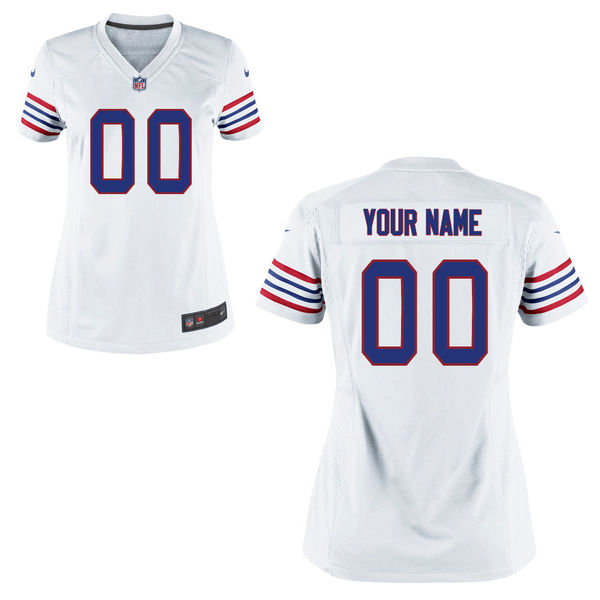 Nike Buffalo Bills Customized White Alternate Stitched Women's NFL Jersey